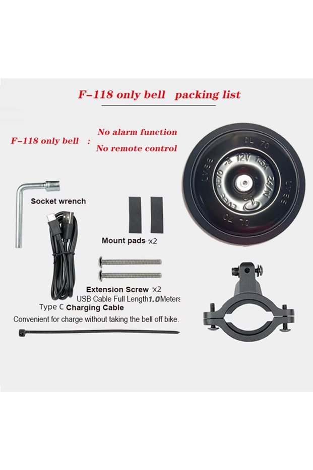 F118 Only bell FEDOG Bicycle Electric Bicycle Scooter Electric Horn Alarm Electric Super Loud Horn,