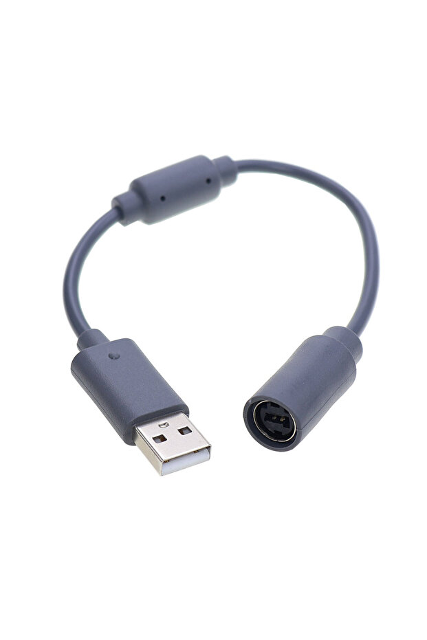 كابل محول USB رمادي اللون بديل لكابلات ألعاب Xbox 360 السلكية ووحدة التحكم