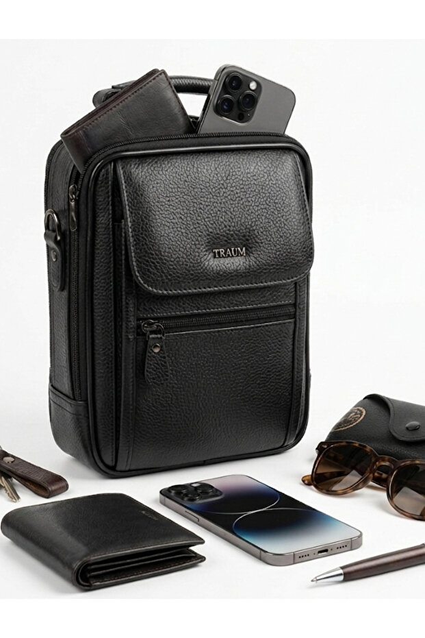Handbag Genuine Leather Shoulder Strap 100% Original Premium Quality Multi-Compartment Model 8683255014217