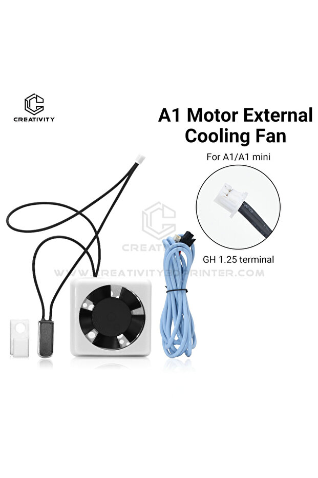 for A1 A1 mini Extrusion Motor Cooling Fan Kit For Bamboo Lab A1 A1 mini Auto Control High-efficienc