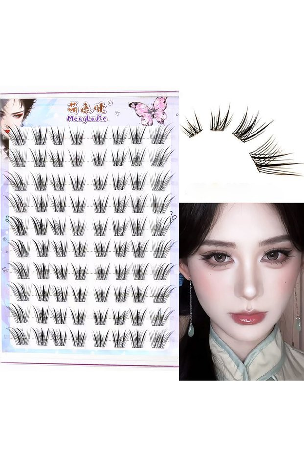 style 1 Eye Tail Lengthening False Eyelashes Individual Foxes Style Lashes Natural Cosplay Fake Eyel