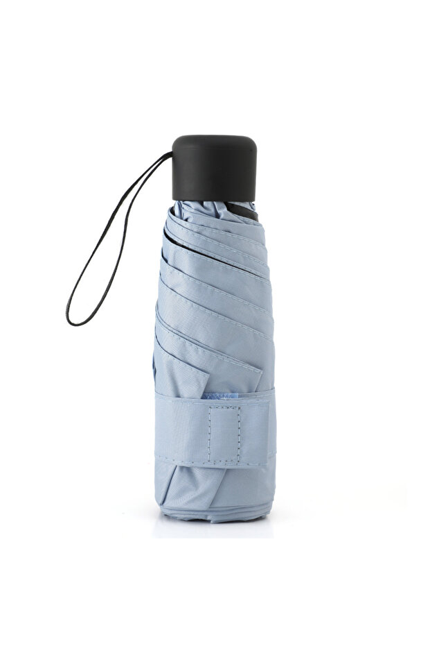 Blue Ultralight Mini Pocket Women's Small Windproof Folding Umbrella Travel Compact Rain Men's Umbre