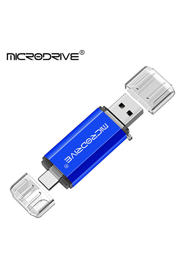 128 GB Blue Type C USB Flash Drive OTG 2 IN 1 USB 2.0 Micro USB Pen Drive 128GB 64GB 32GB 16GB 8GB 4