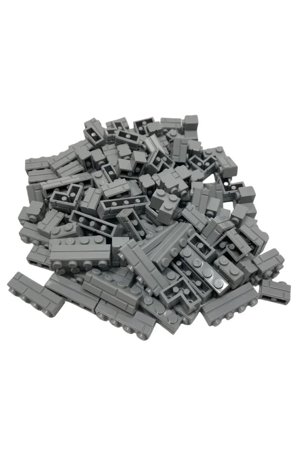 Light gray 120Pcs 120PCS Wall Blocks MOC Thick Multiple Sizes Plastic Bricks Checkered Wall Tiles Mi