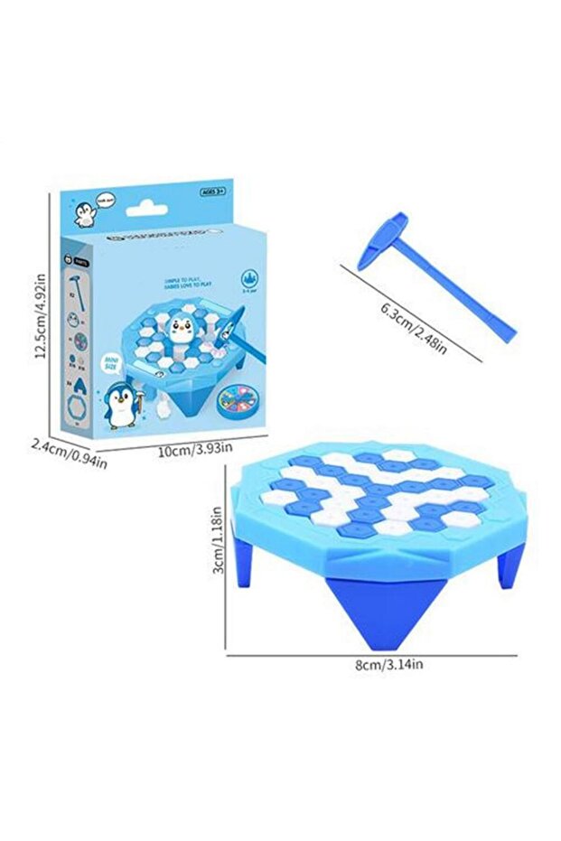 Blue Mini Penguin Ice-breaking Board Game Two-player Competition Parent-child Interactive Thinking L
