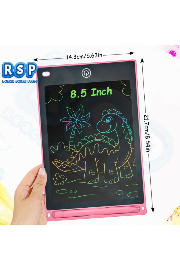 Pink 1PC RSP 8.5 Inch Drawing Tablet LCD Writing Board For Kids Boys Girls Montessori Educational To