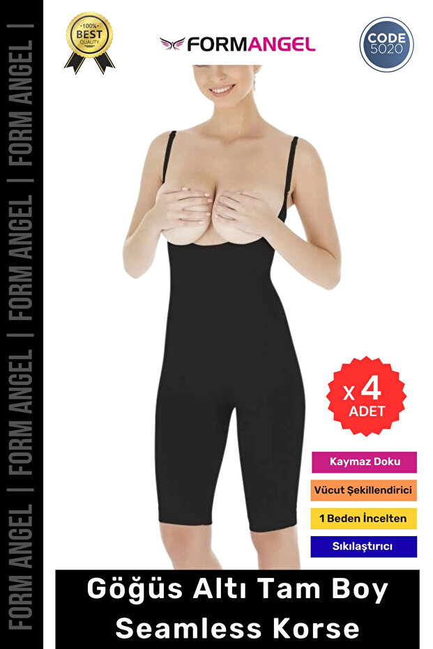 # Corset Stitch-Free Shaping / Sculpting Non-Slip Seamless Firming Women's Underbust Full Length Corset - 4 Pieces