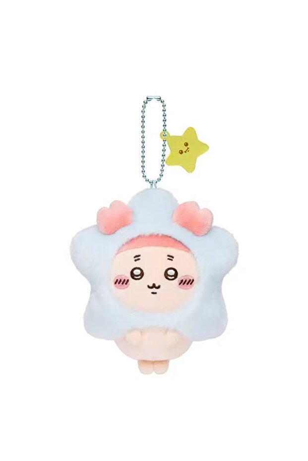 VIOLET/紫罗兰 Chiikawa Star Wish Series Plush Keychain – Cute Usagi Hachiware Flying Squirrel Stuffed T