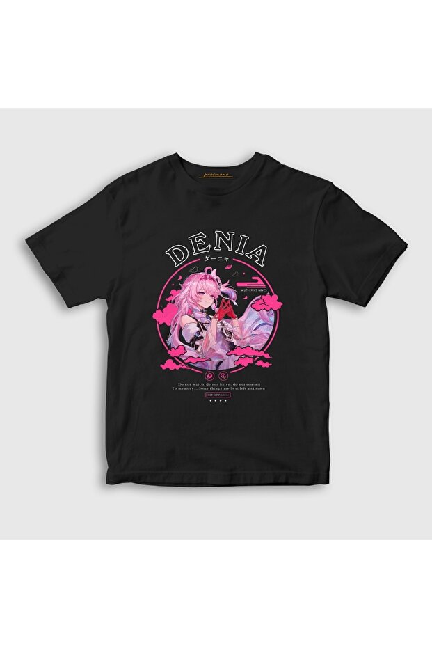 Unisex Kids Black Denia Wuthering Waves T-Shirt 616783Tt