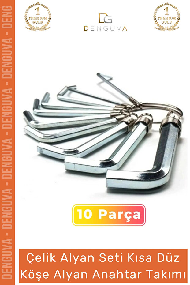 # Alyantakımı 10 Piece Steel Set Professional Corner Allen Wrench Set with Short Flat Insertion Tools