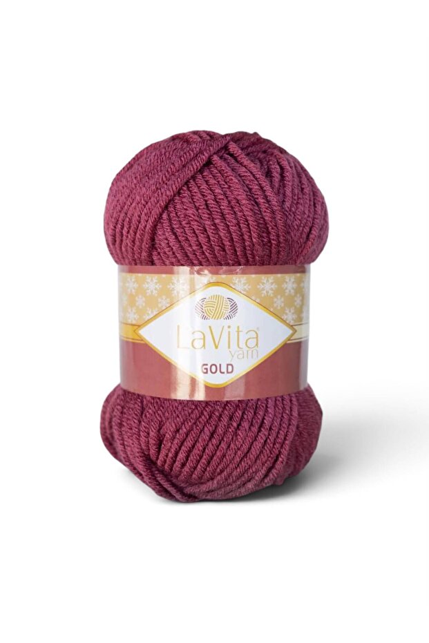 Gold Hand Knitting Yarn 100% Acrylic 100Gr (9586 Gül)