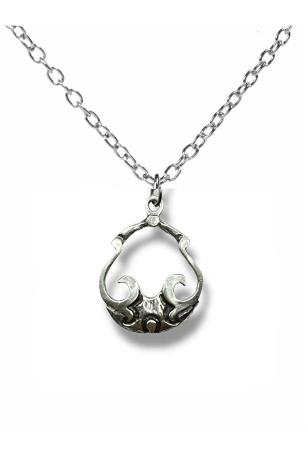 Tribal Patterned Unisex Necklace – 60 cm Chain, Ethnic and Unconventional Design