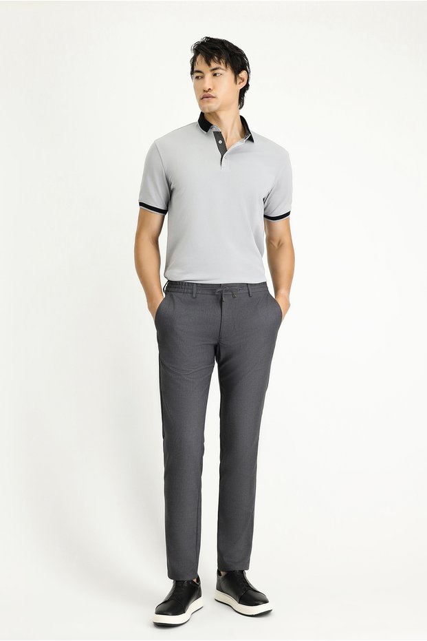 Slim Fit Tight-Fitting Elastic Waist Trousers with Lace-Up Detail