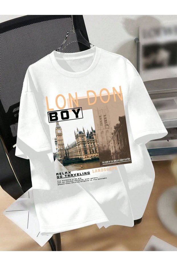 Unisex Text Printed T-Shirt – Round Neck, Short Sleeve, Casual