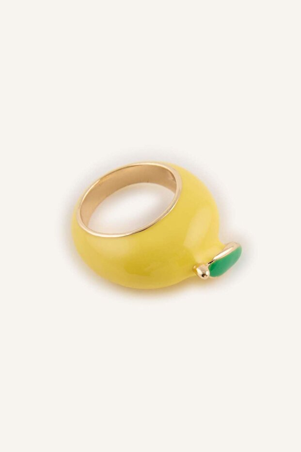 Women's Lemon Patterned Ring G5824Axns