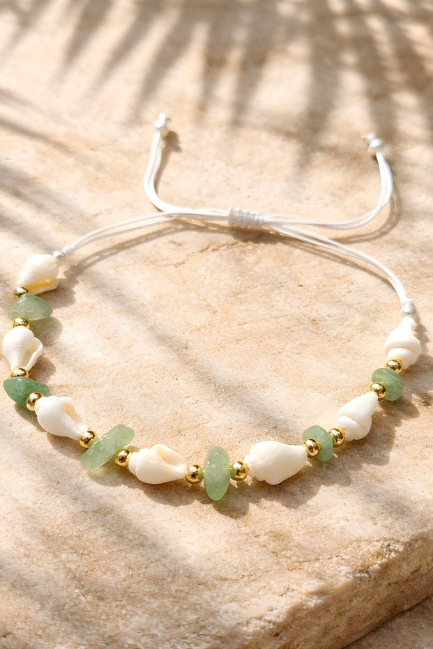 Aventurine Natural Stone Bracelet Shell Model Trendy Fashion