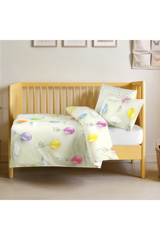Mimo 100% Cotton Ranforce Baby Duvet Cover Set Colorful (4 Pieces) 100X150 Colorful