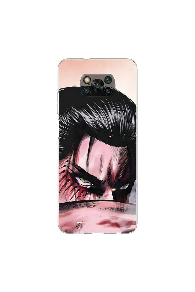 Poco X3 Pro Compatible Anime 1/2 Design Transparent Case