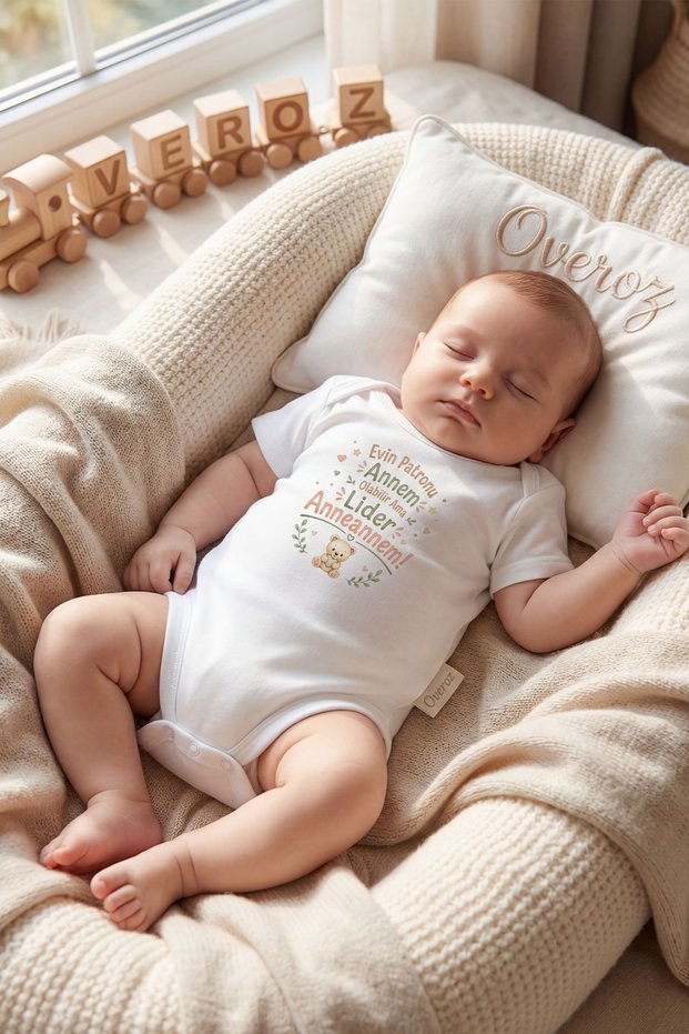 Grandma Boss Written Baby Bodysuit for Boys and Girls, White Short Sleeve Snap-On Bodysuit, Baby Gift 5683-25
