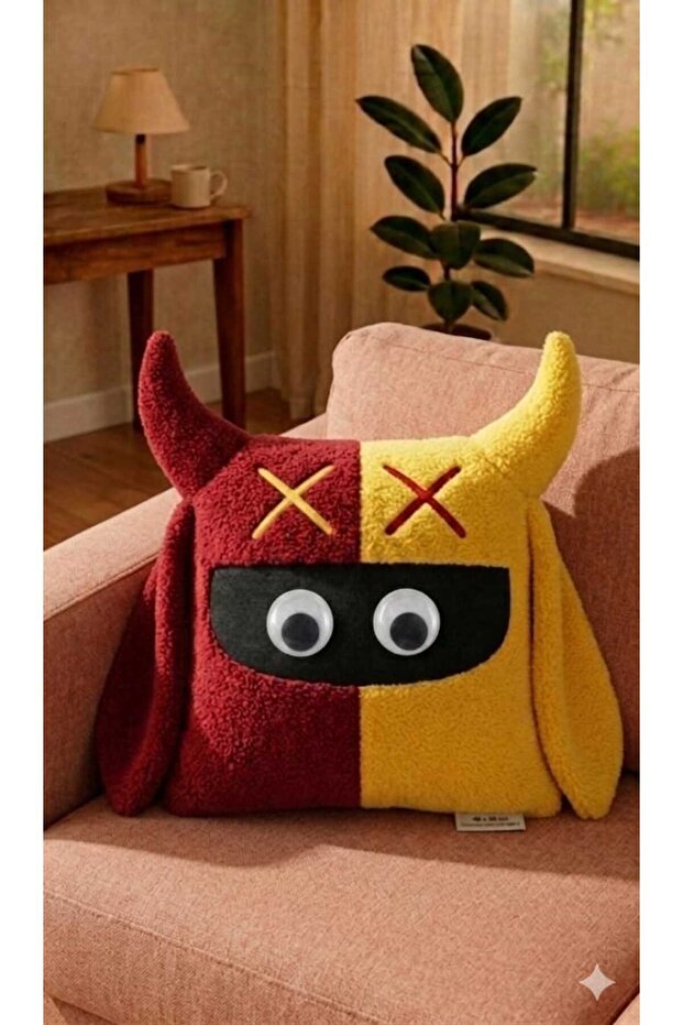 Plush Decorative Pillow Cushion 40/40 cm with Fiber Filling Inside