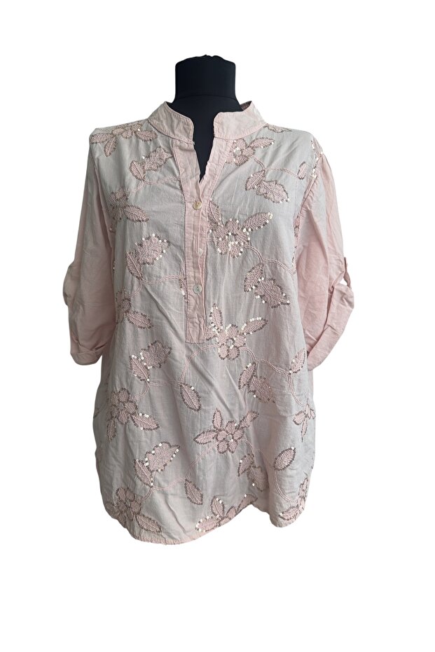 Italian Cotton Embroidered Shirt