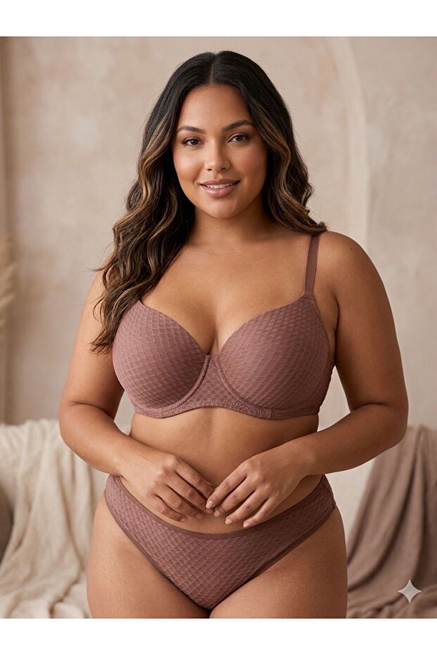 C Cup Large Size No Support Supportive Bra Set