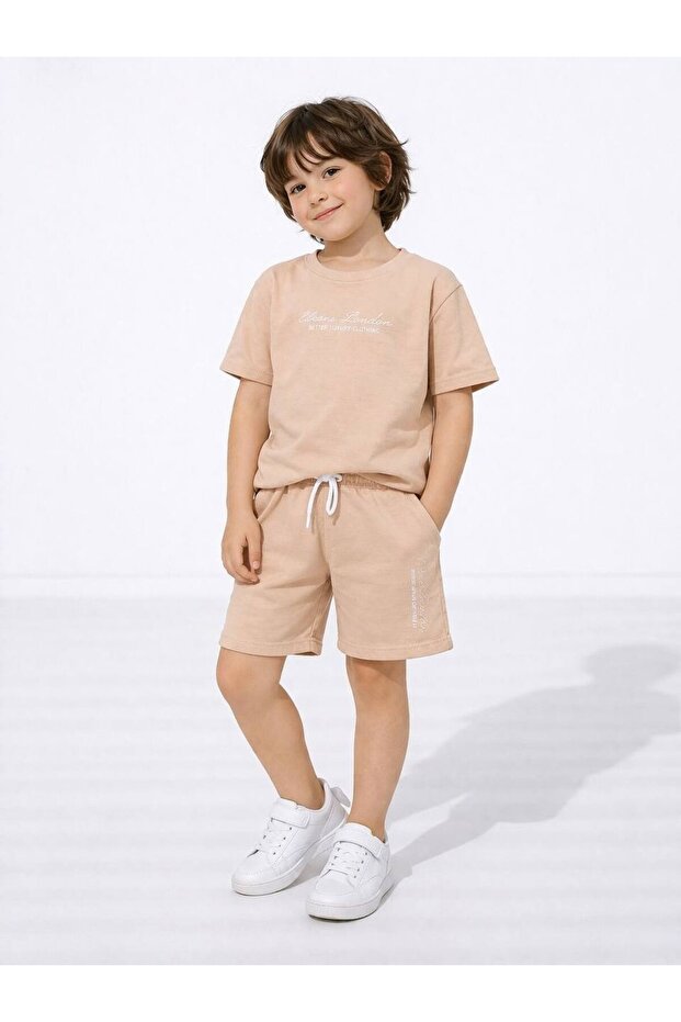 Boys' London Model Cotton Shorts Set