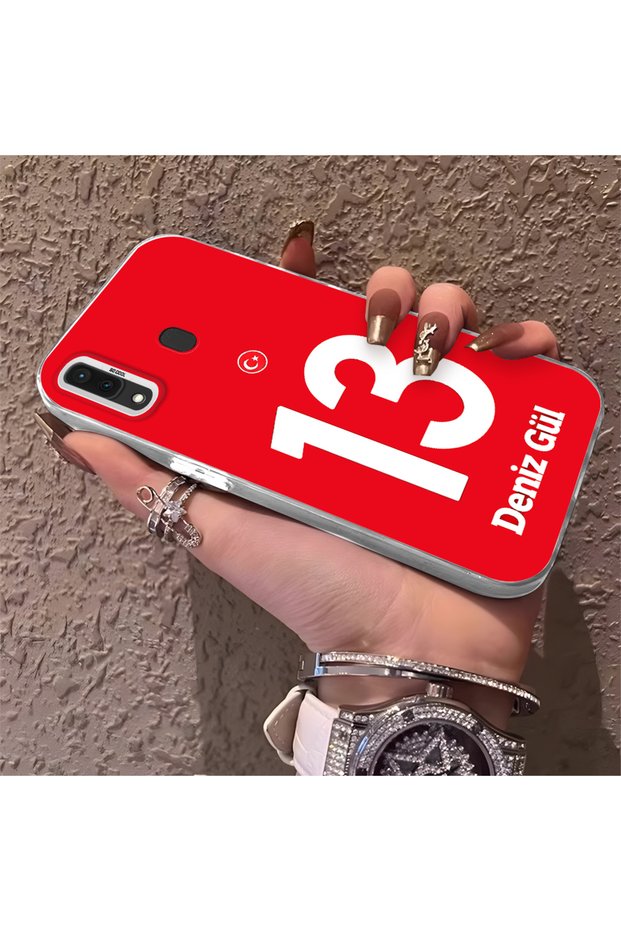 Silicone Edge Hard Back Phone Case Compatible with Samsung Galaxy A30 Sea Rose
