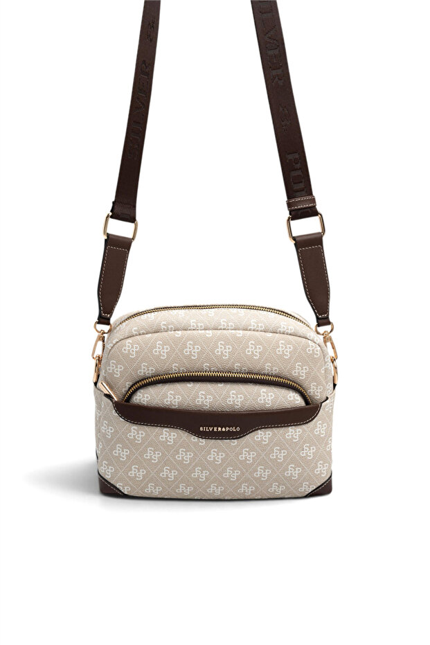 Stone - Brown Monogram Women's Crossbody Bag Sp1201