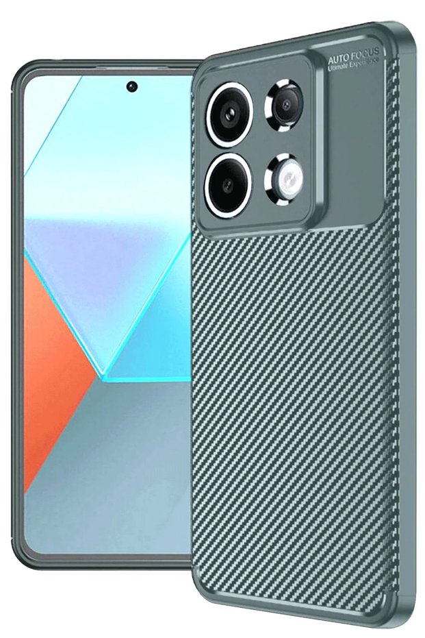 Ilkeshop New Redmi Note 13 Pro 4g Case Auto Focus Carbon Cover (134850) - Gray
