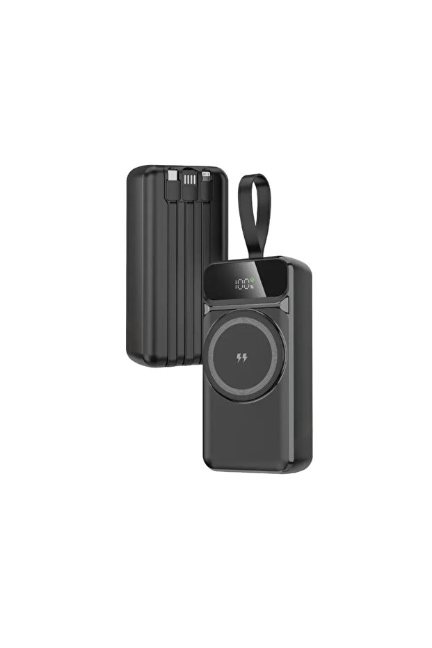 30000mAh High Capacity Power Bank with Built-in Cables, MagSafe Wireless & 22.5W Fast Charging
