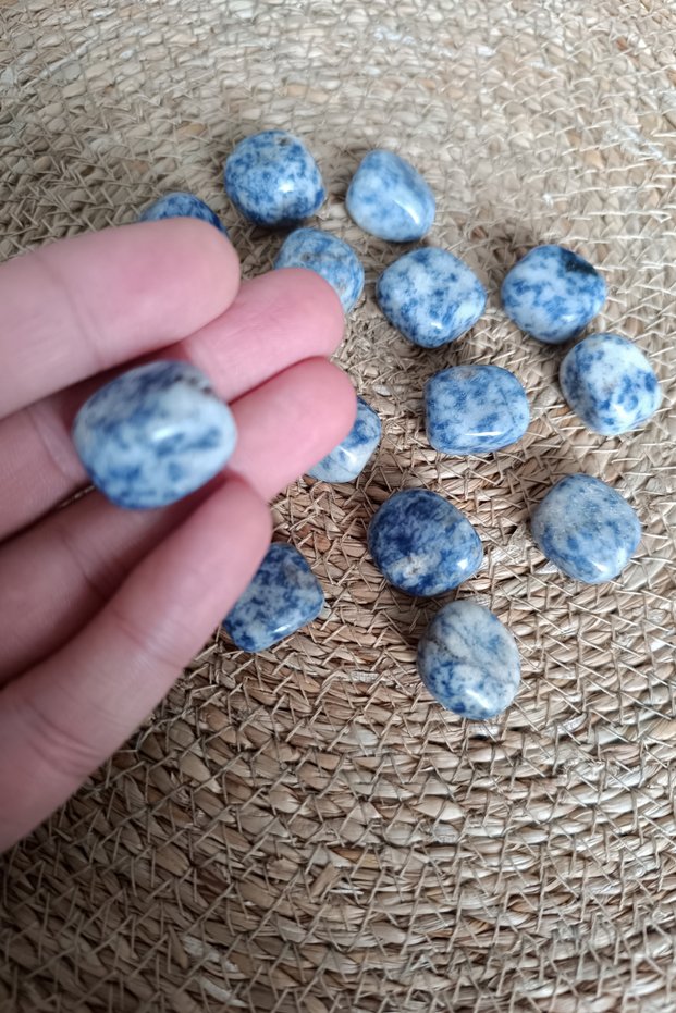 Sodalite Stone Natural Stone Sodalite Natural Stone Tımbıl (Certified) Original Natural Stone 3 Pieces