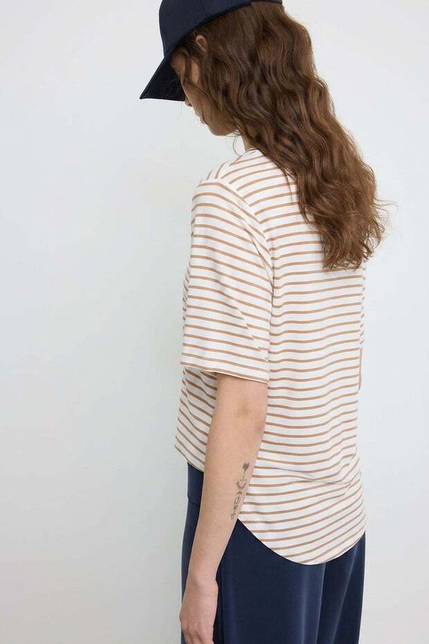 Μπλουζάκι V-Neck Basic Με μείγμα βισκόζης - 5