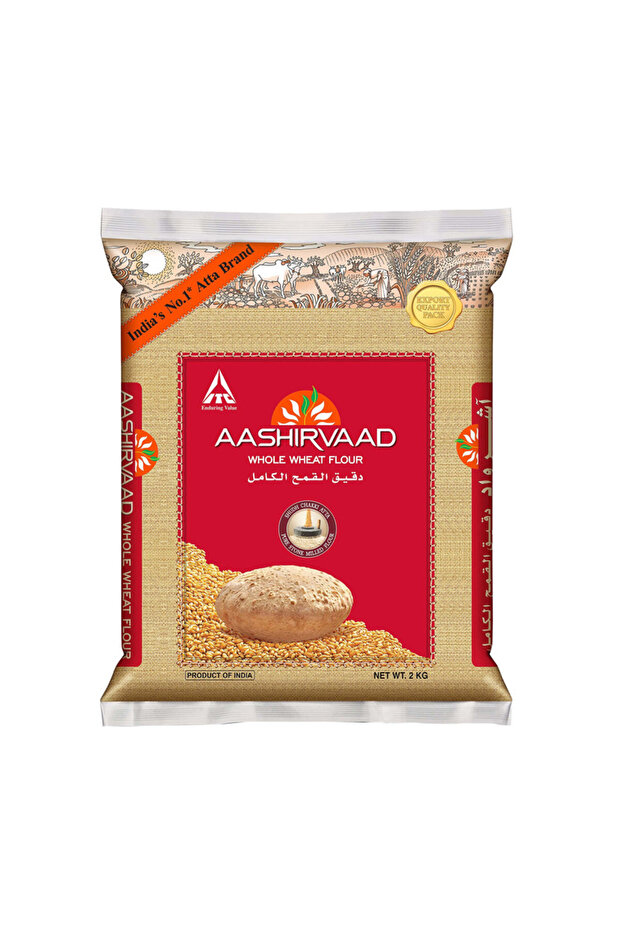 Wheat Atta 2kg, pack of 5pcs