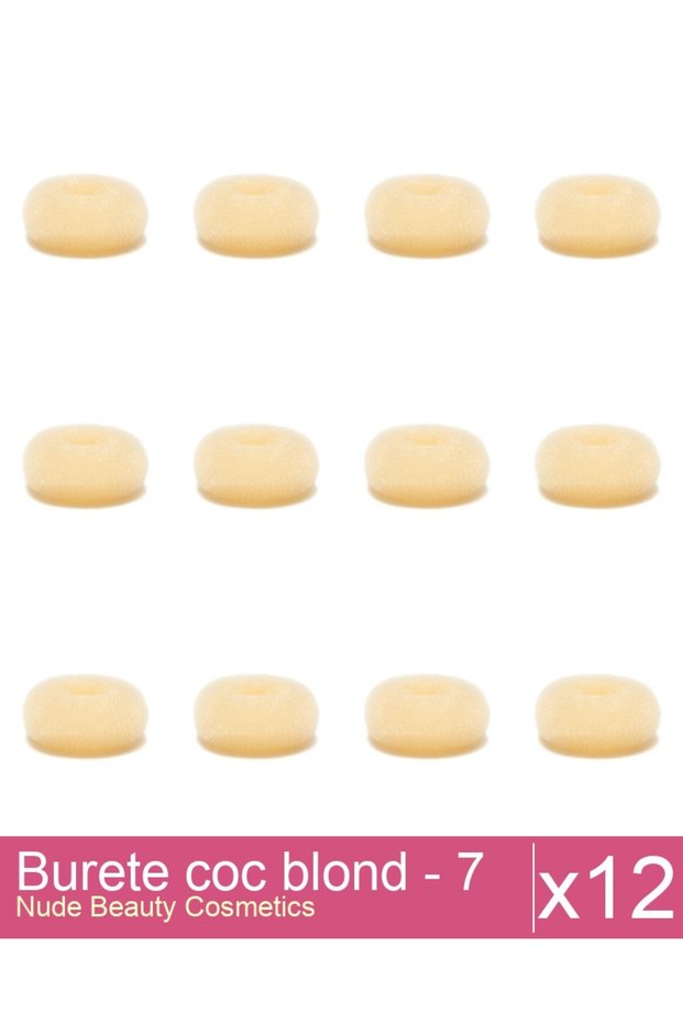 Set 12x Burete coc blond - 7 cm diametru