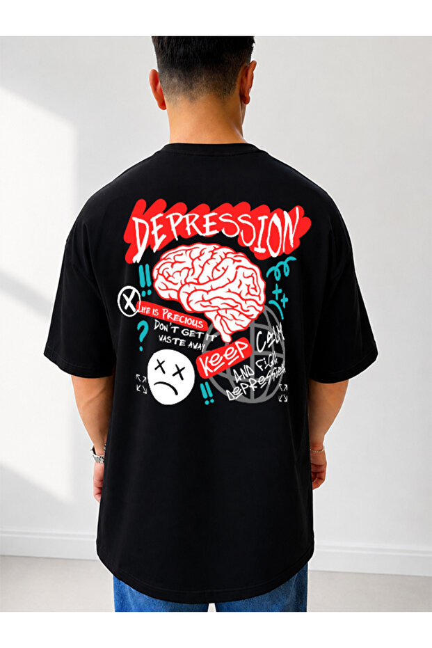 Oversize Back Printed Streetwear Unisex T-Shirt