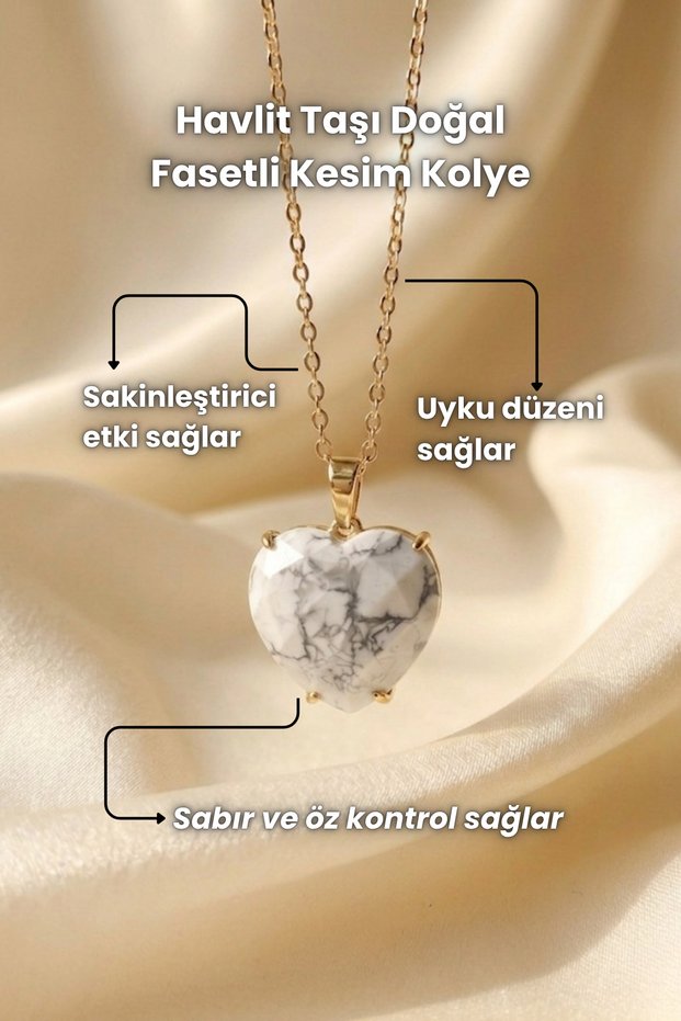 Howlite Stone Natural Faceted Cut Pendant