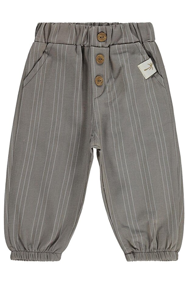 Striped 6-18 Months Pants - Brown