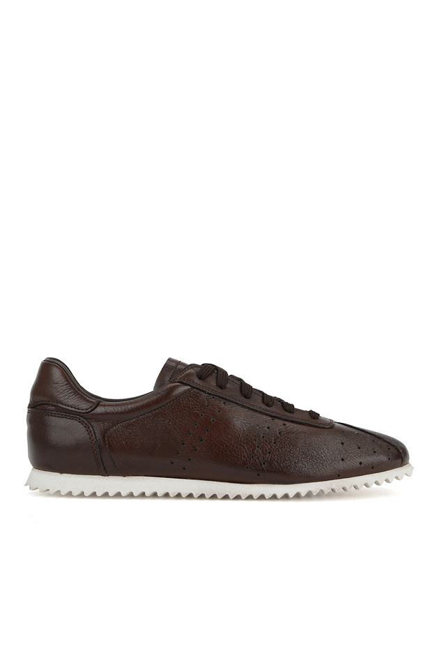 , Men's Genuine Leather Sneaker 1611026Z900 Brown