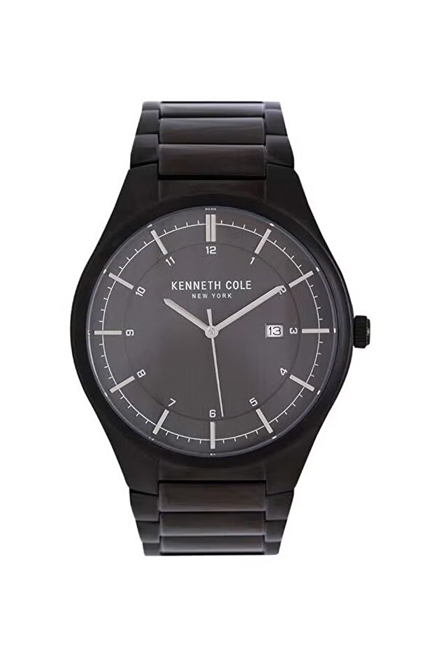 Men Modern Classic Black Dial Black Stainless Steel Bracelet Analog Watch - 42mm
