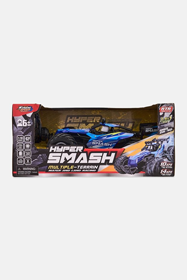 Amphibious Hyper Smash R/C Car, Blue