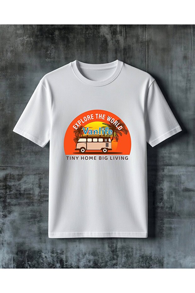 Vanlife Tiny Home Printed Oversize T-Shirt