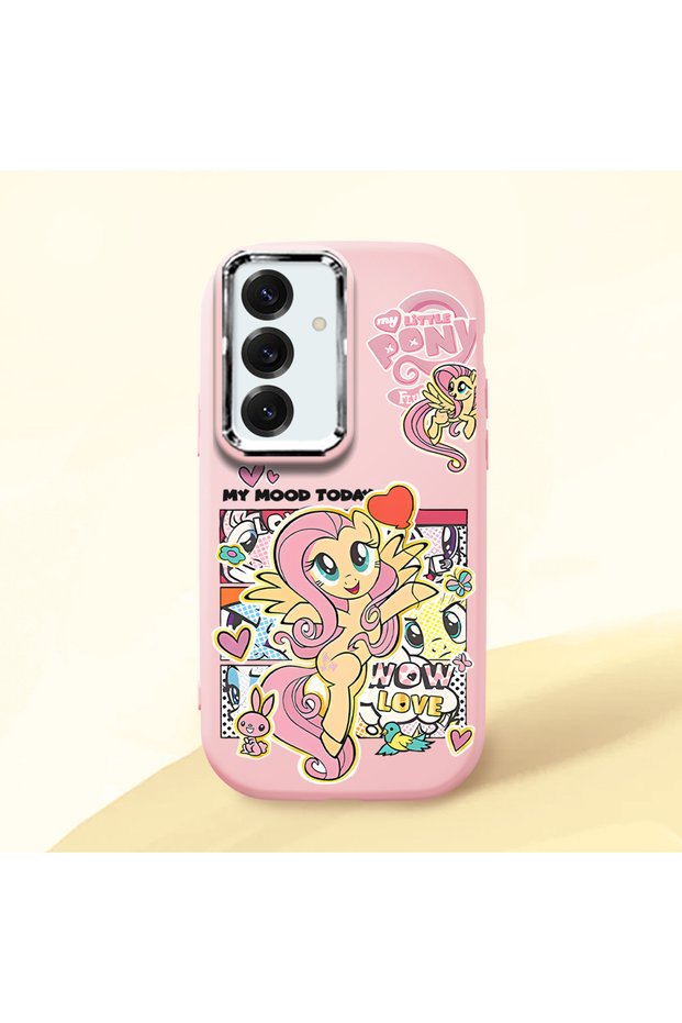 Pink Silicone Case with Shock-Absorbing Camera Protections Compatible with Samsung Galaxy S25