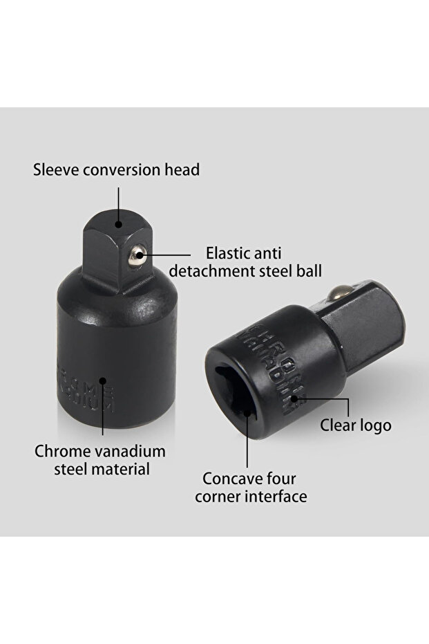 4pcs Impact Socket Adapter 1/4" 3/8" 1/2" Impact Driver Conversions Conversion Socket Reducer Loc... - 3