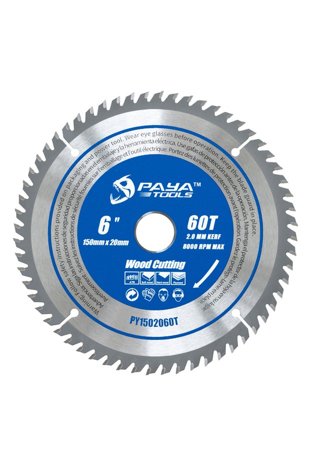 150mm 20mm Wood Cutting 1PC PAYA 6Inch 150mm 60Teeth TCT Circular Saw Blade with 20mm Arbor Carbide