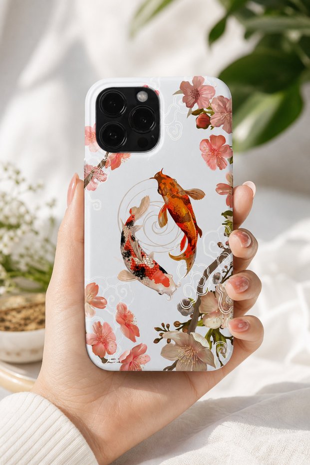 iPhone 15 Pro Max Compatible Launch Silicone Fish Pattern Shock Absorbing Case White