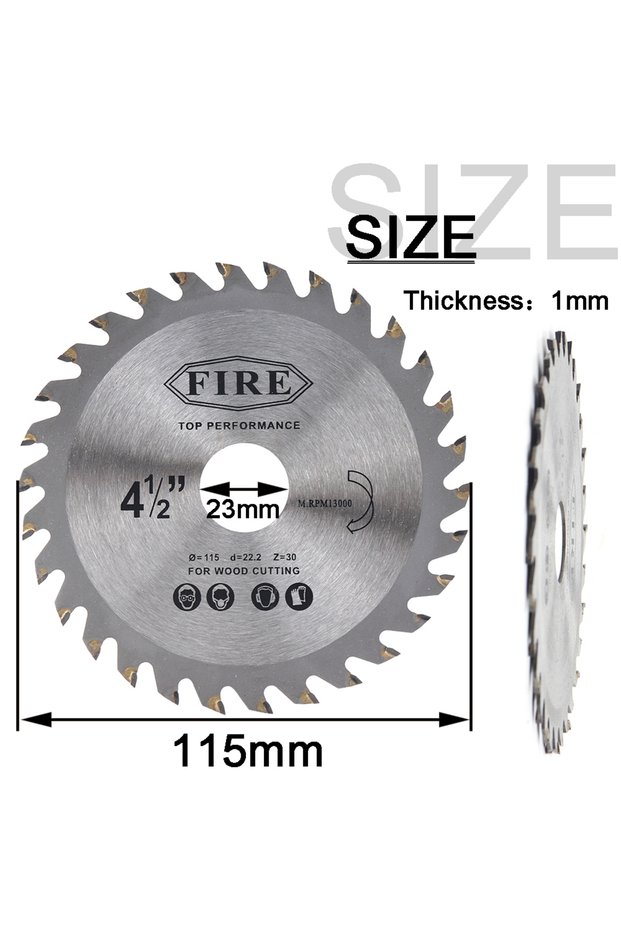 30 Teeth Wood Cutting 115mm SIFANG 115/125mm 30 Teeth Carbide Saw Blade Wood Cutting Disc For Wood G