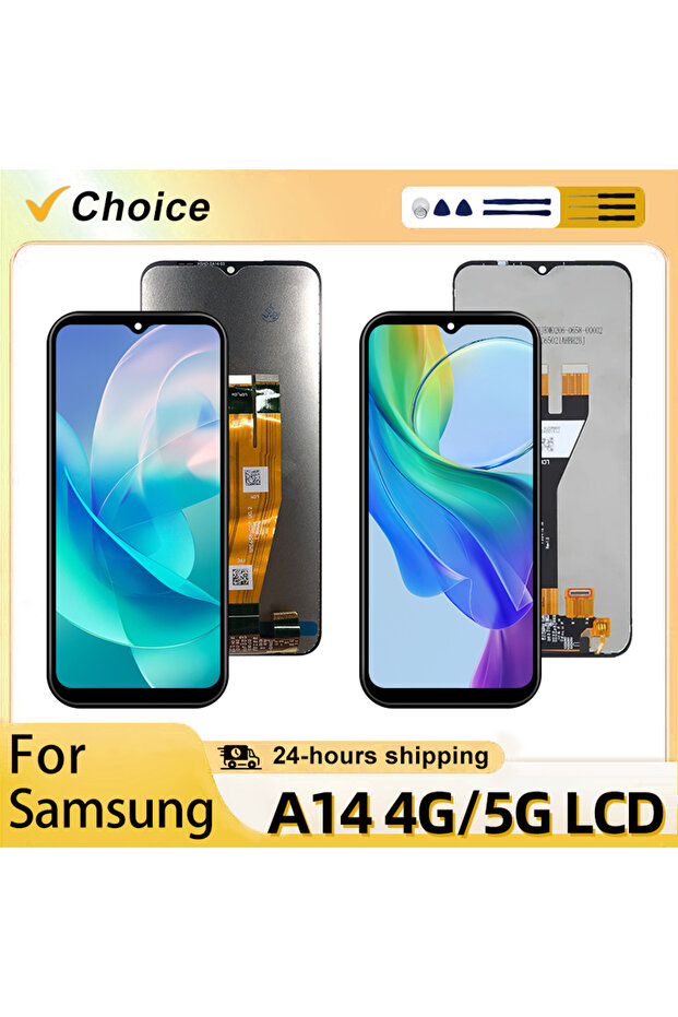 شاشة A146P 5G بدون إطار 6.6 بوصة IPS، شاشة عرض A146P لـ A14 4G، شاشة لمس LCD A145 مع محول رقمي لـ A14
