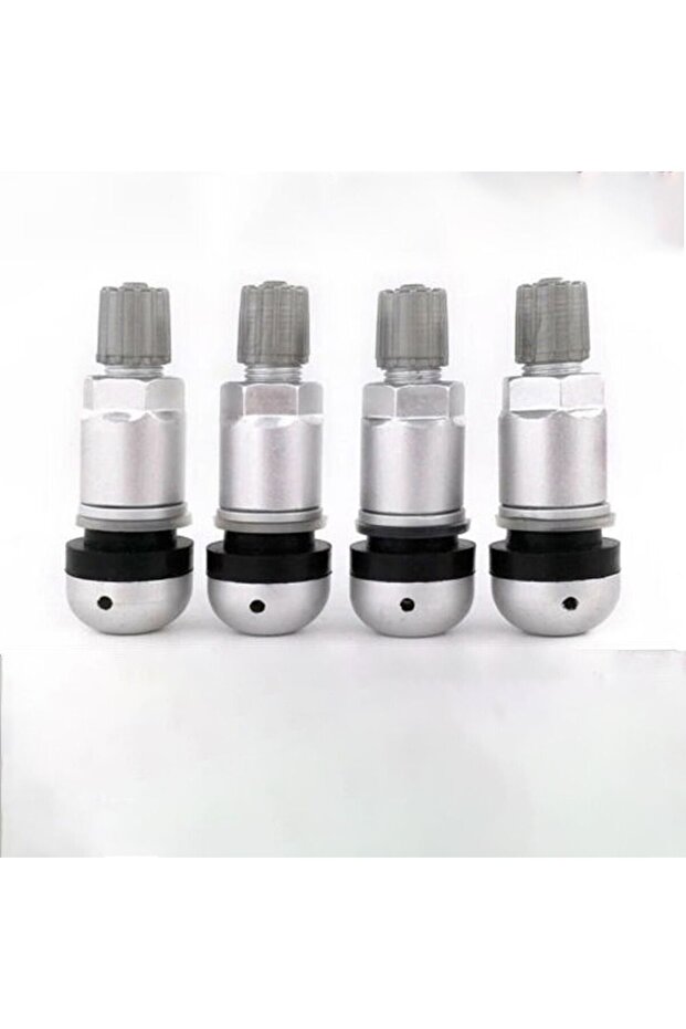 Silver 4PcsTyre Pressure Sensor TPMS Valve Aluminum Alloy Valve Stem Repair Kit For BMW Audi Volksw