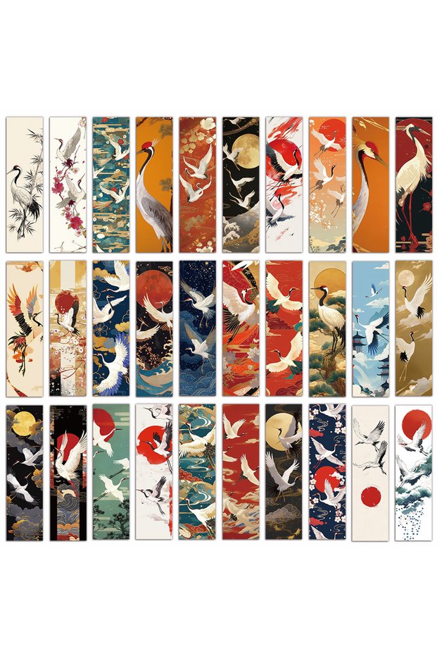 30- QH358 30 Pcs Chinese style Bookmarks literary and decorative books, reading labels, paper cultu